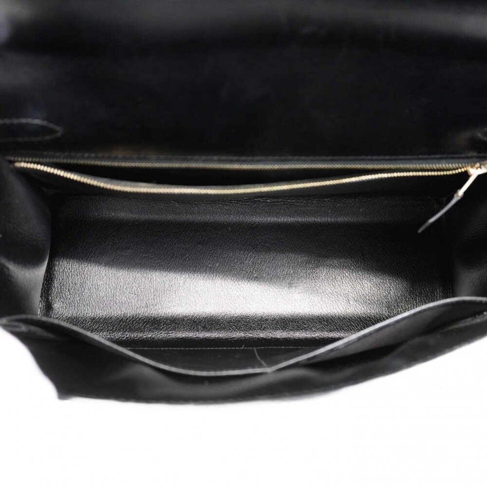 Hermes Kelly 32 Handbag, Box Calf Leather, Black, □B Stamp, Women's, P2738445 - Picture 4 of 15